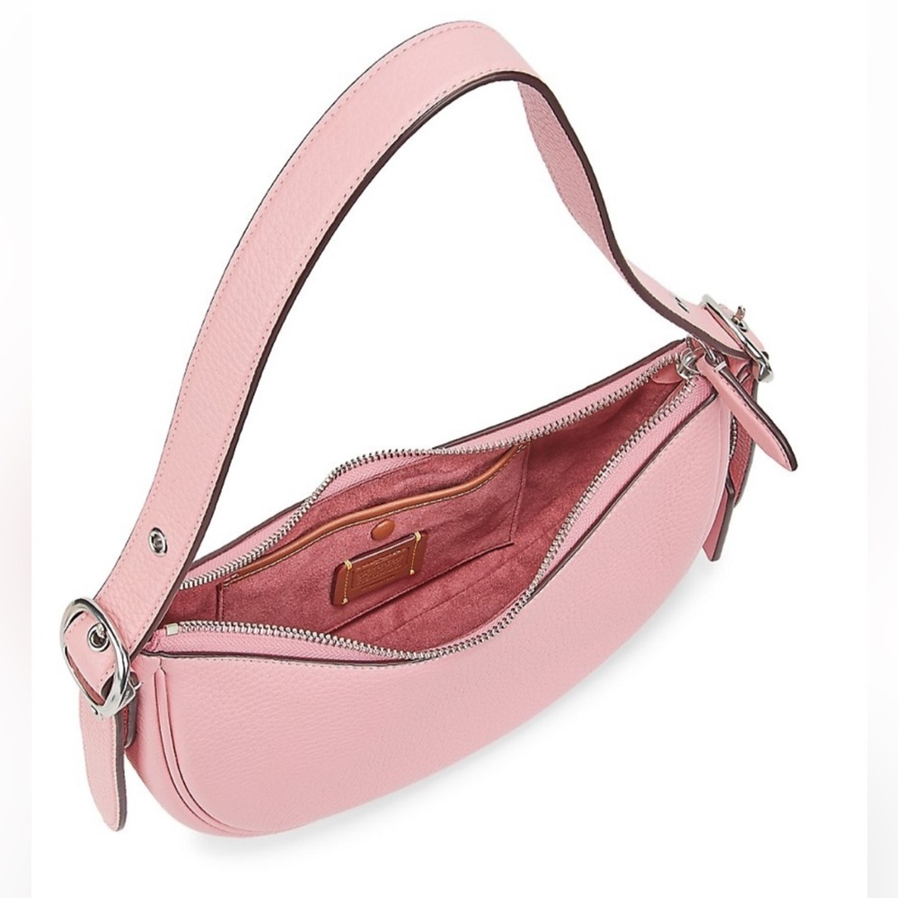 Coach Pink Crescent Shoulder Bag with Silver Hardware - Picture 2 of 7